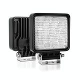 14W 9 - 30V 4 Inch Mixed Luminous Square Floodlight With Wire Set - Front View