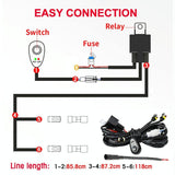 14W 9 - 30V 4 Inch Mixed Luminous Square Floodlight With Wire Set - Side View
