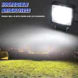 14W 9 - 30V 4 Inch Mixed Luminous Square Floodlight With Wire Set - Extra Image