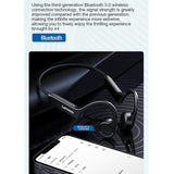 Waterproof Bone Conduction Bluetooth Earphones - Black - Rear View