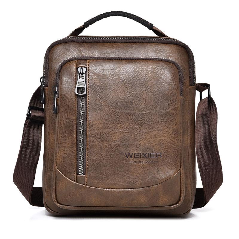 Waterproof Business Crossbody Bag Large Capacity - Black