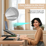 Adjustable Laptop Stand with 9 Levels of Lighting - Black - Extra Image