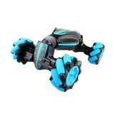 Gesture Control Twisting Car with Music and Deformation - Blue - Side View