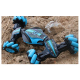 Gesture Control Twisting Car with Music and Deformation - Blue - Close-Up Angle