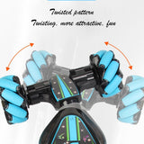 Gesture Control Twisting Car with Music and Deformation - Blue - Low Angle