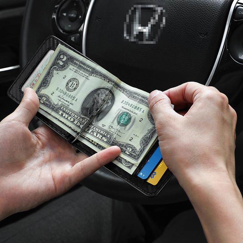 Ultra Thin Rfid Card Holder For Men Secure Multi Card Id Leather Case - Black