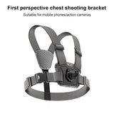 Adjustable Chest Strap with Mount and Screw - 6 In 1 Phone Clamp
