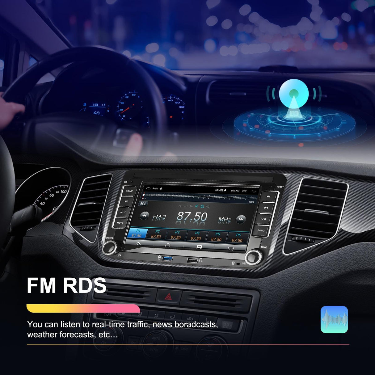 2 + 64G Carplay Android Navigation For Vw / Skoda - Reversing Camera - Large Screen