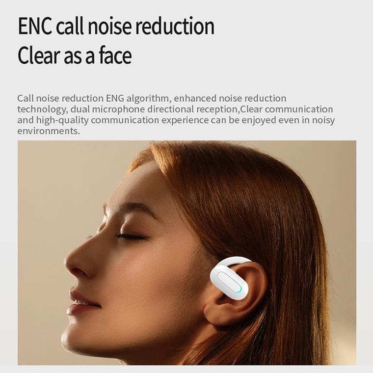 Rotatable Bluetooth Sports Earphones with Noise Reduction - Pure Black