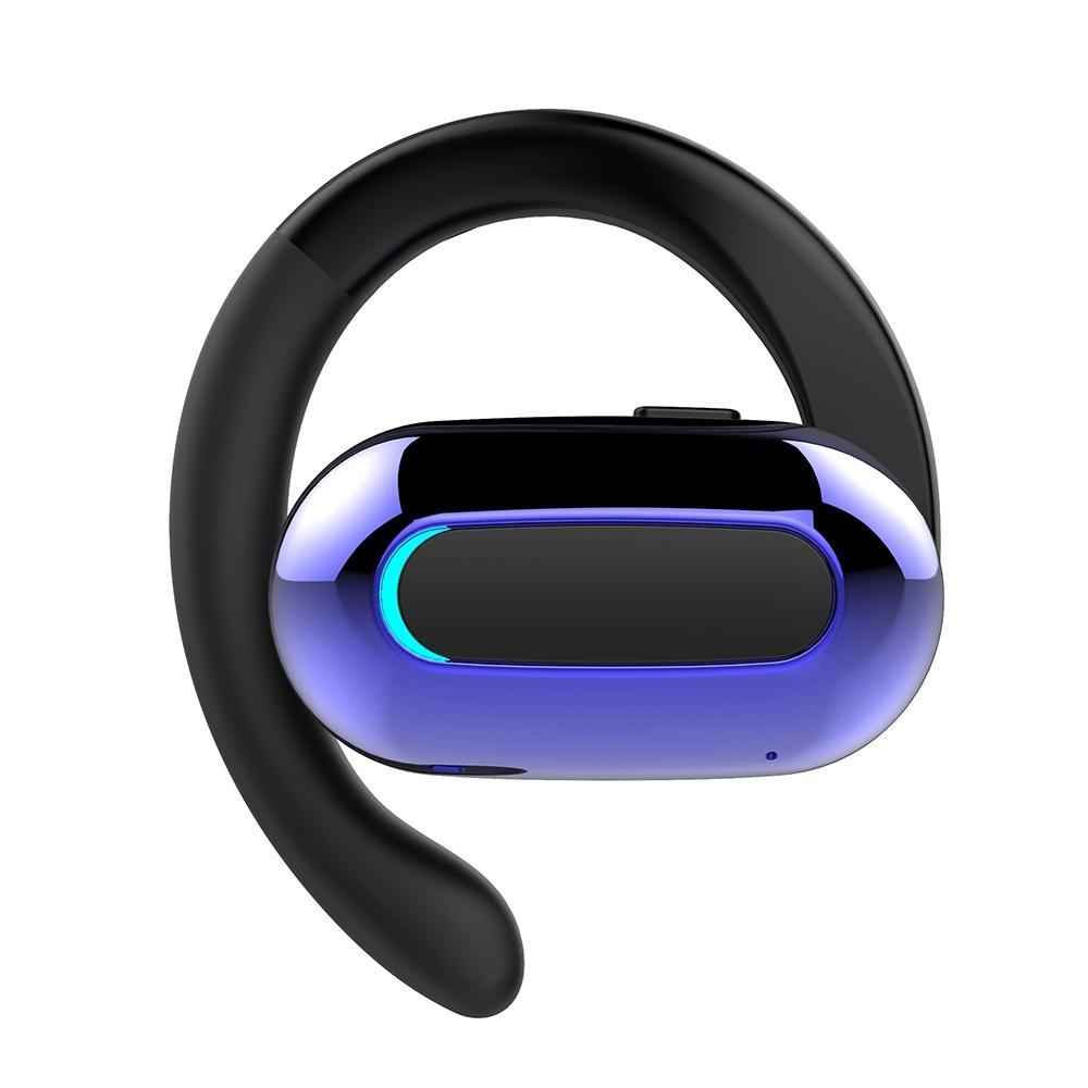 Rotatable Bluetooth Sports Earphones with Noise Reduction - Pure Black