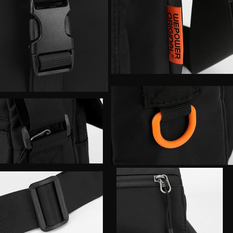 Waterproof Unisex Crossbody Bag For Couples - Black