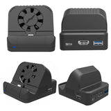 Switch Hdmi Converter with Cooling Fan and Charger - Side View
