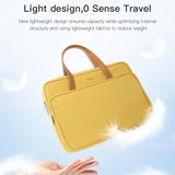 Waterproof Oxford Cloth Laptop Bag - 14 Inch - Yellow - Top-Down View