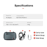 Small Organizer Bag for Sports Camera Accessories 18.5 x 11.5 x 6cm - Deep Gray - Rear View