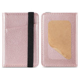 Pu Leather Phone Card Holder With Bracket Multifunctional - Black