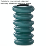 Imitation Glaze Porcelain Spiral Vase for Wet & Dry Flower Arrangements - Dark Green - Side View