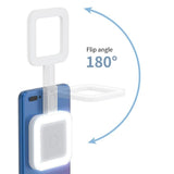 Portable Magnetic Selfie Light for Live Streaming and Skin Beauty - Black - 45-Degree Angle