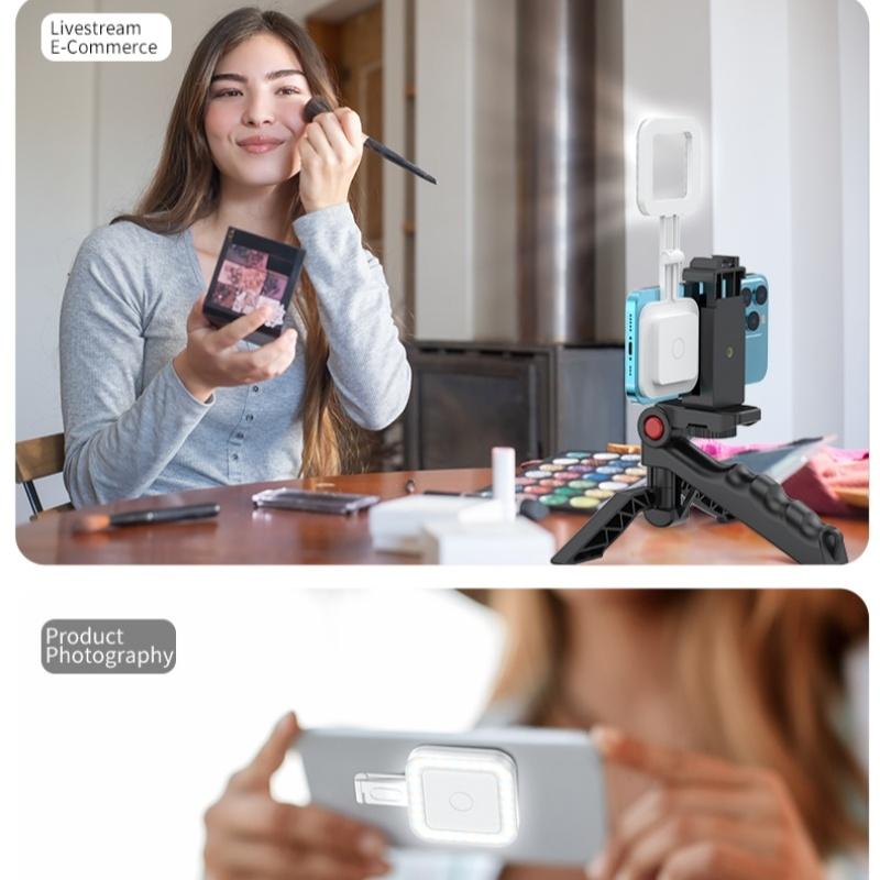 Portable Magnetic Selfie Light for Live Streaming and Skin Beauty - Black