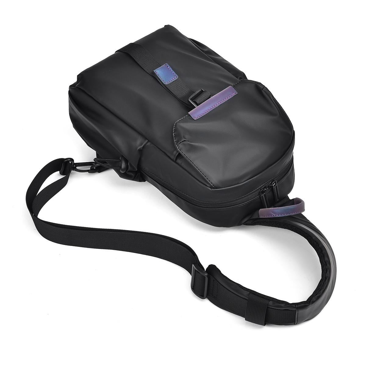 Lightweight Waterproof Men Chest Bag Cycling Shoulder Bag - Black