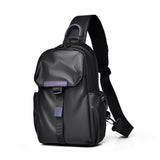 Lightweight Waterproof Men Chest Bag Cycling Shoulder Bag - Black