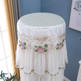170cm Vertical Lace Air Conditioner Dust Cover - Round Column - White - Extra Image
