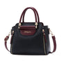 Large Capacity Women Colorblock Crossbody Bag - Black