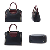Large Capacity Women Colorblock Crossbody Bag - Black