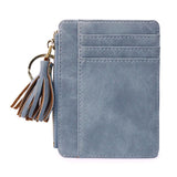 Compact Card Holder With Large Capacity Cute Mini Coin Purse - Grey