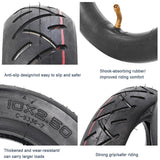 Upgrade your Ninebot Max G30 Scooter with 10x2.5 Inflatable Tire Kit - Black - Low Angle