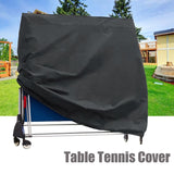 Waterproof Outdoor Table Tennis Cover - 165x70x185cm - Black / Silver - Side View
