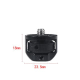 Universal 1 / 4 Inch Camera Adapter for Dji Pocket 2 / Insta360 one X2 - Black - Top-Down View