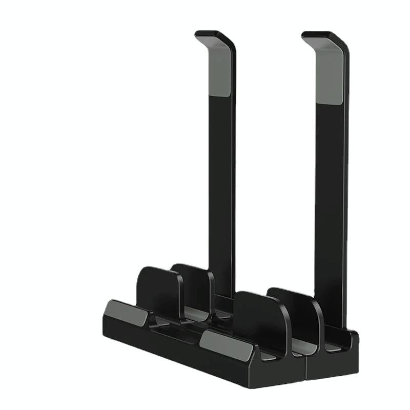 Versatile Laptop Stand with Storage and Cooling - Desktop Heightening Rack - Black