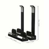 Versatile Laptop Stand with Storage and Cooling - Desktop Heightening Rack - Black