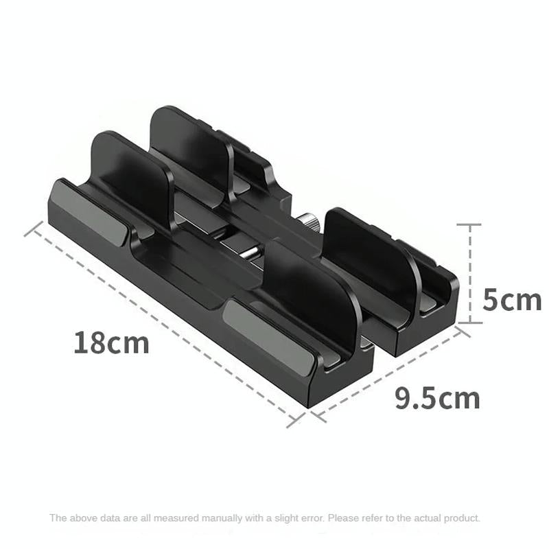 Versatile Laptop Stand with Storage and Cooling - Desktop Heightening Rack - Black