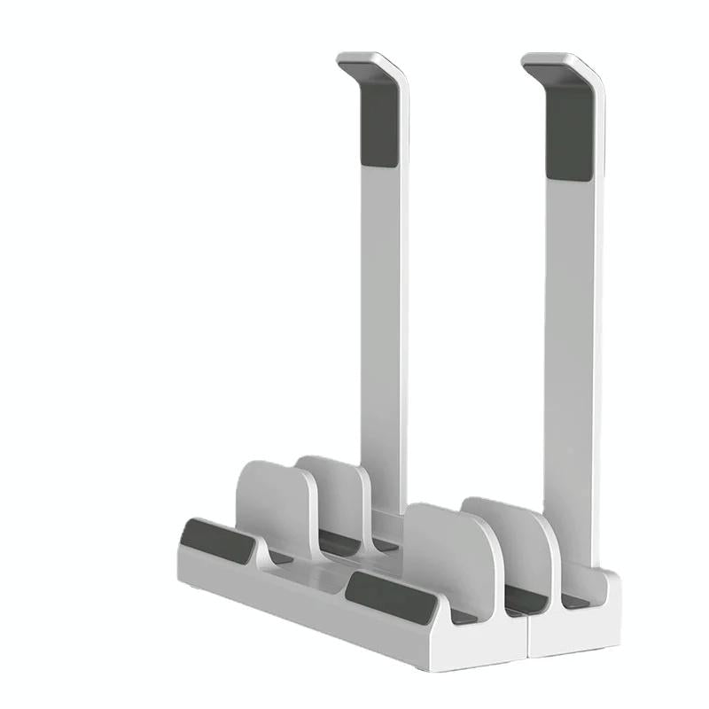 Versatile Laptop Stand with Storage and Cooling - Desktop Heightening Rack - Black