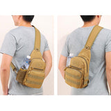 Portable One Shoulder Water Bottle Bag For Outdoor Cycling - Black - Low Angle