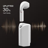 Mini Wireless Bluetooth Car Earphone with Mic - Business Driving - Black - Close-Up Angle