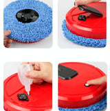 Smart Mopping Robot with Humidifier & Aroma Diffuser - Black - Rear View