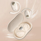 Wireless Dual-mic Bluetooth Earphones with Noise Reduction and Led Display - Black - Close-Up Angle