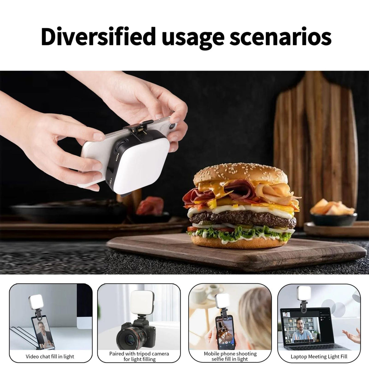 Portable V90 Led Fill Light for Mobile Beauty Live Streaming