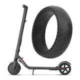 8x2.125 Inch No-inflate Tire for Ninebot Es1 / 2 / 4 Scooter - Black - Front View
