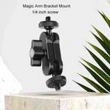 360 Pivot Magic Arm With Ball Head Bracket - Black - Side View