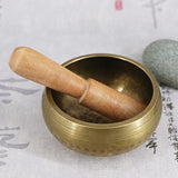 8cm Buddha Sound Bowl with Mat Stick & Bag - Top-Down View