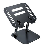 Aluminum Laptop Holder - Black - Front View