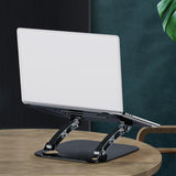 Aluminum Laptop Holder - Black - Side View