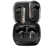 Black Tws Bluetooth Gaming Earphones with Noise Reduction - Side View