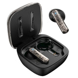 Black Tws Bluetooth Gaming Earphones with Noise Reduction - Top-Down View