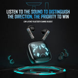 Black Tws Bluetooth Gaming Earphones with Noise Reduction