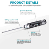 Drone Repair & Disassembly Tool - Inner Hex T6 / T9 Screwdriver - 45-Degree Angle