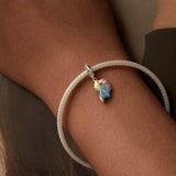 925 Sterling Silver Neon Conch Bracelet - Close-Up Angle